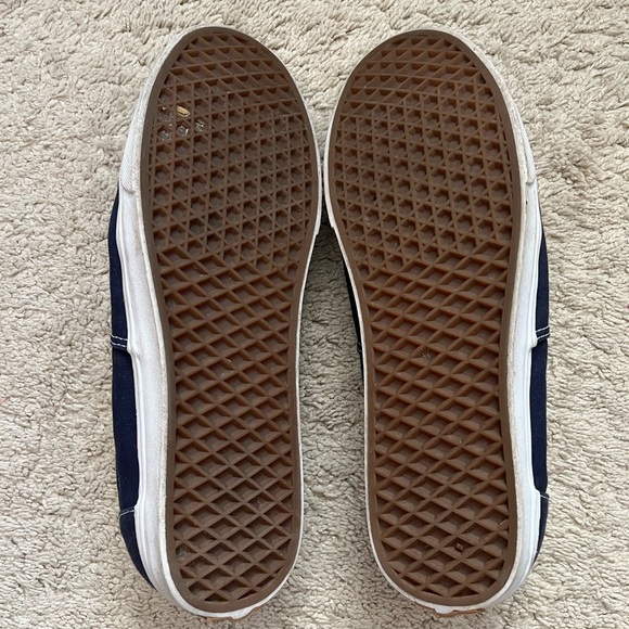 Navy Vans with Leather Accents - Picture 2 of 5